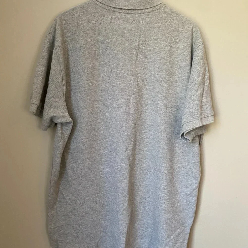 Ralph Lauren Polo Jeans Co. Mens Size XL Short Sleeve Cotton Polo Shirt in Gray